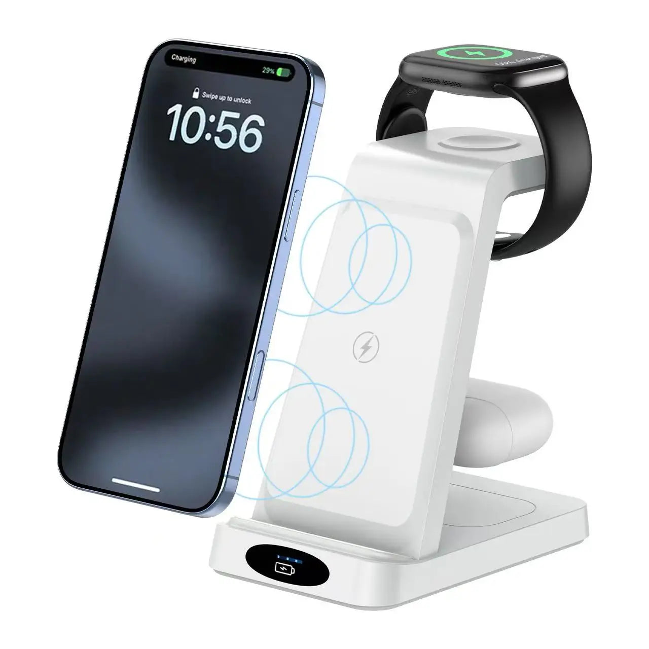 3-in-1 Fast Wireless Charging Station for iPhone, Apple Watch & AirPods