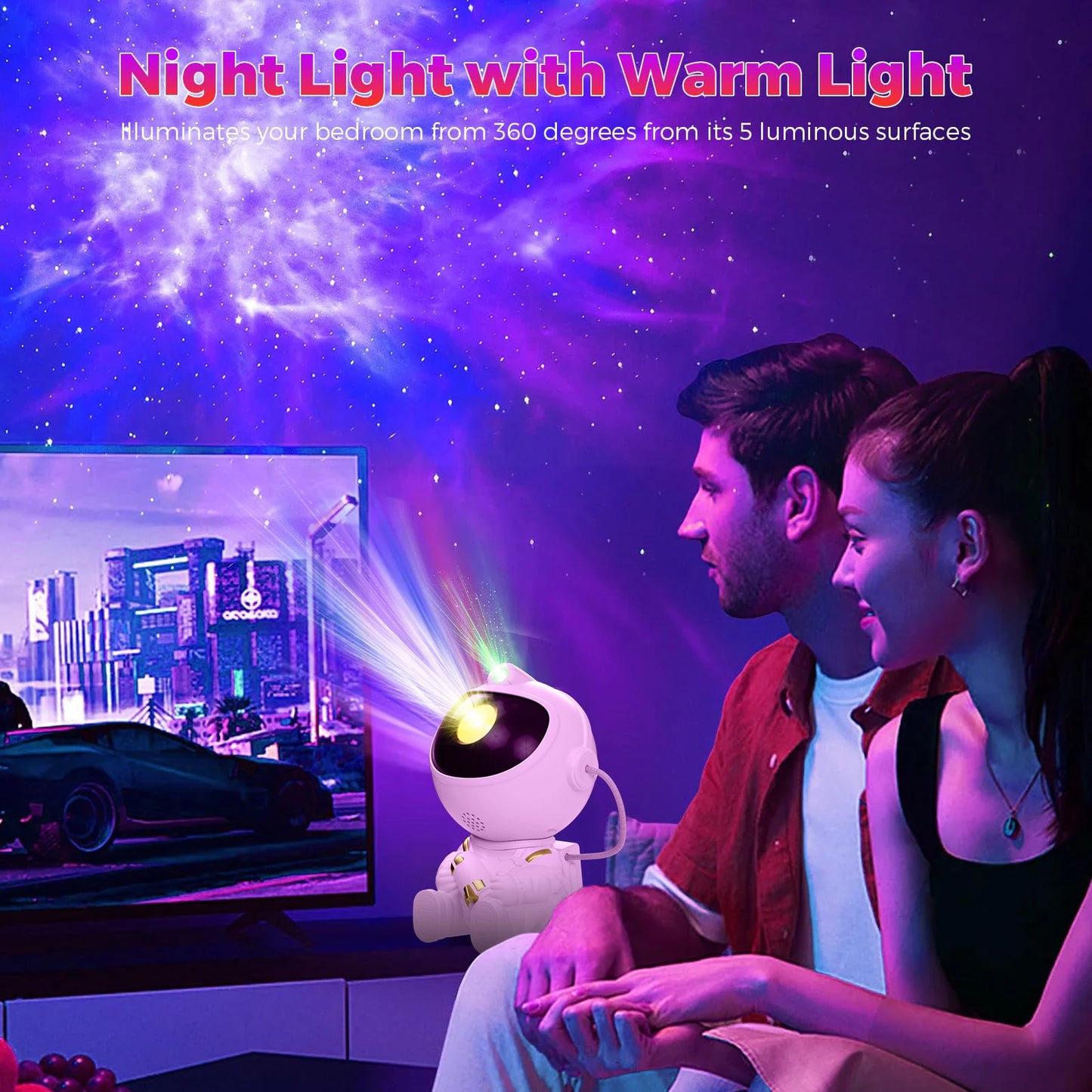 Astronaut Galaxy Projector – Night Sky Lamp with Remote Control