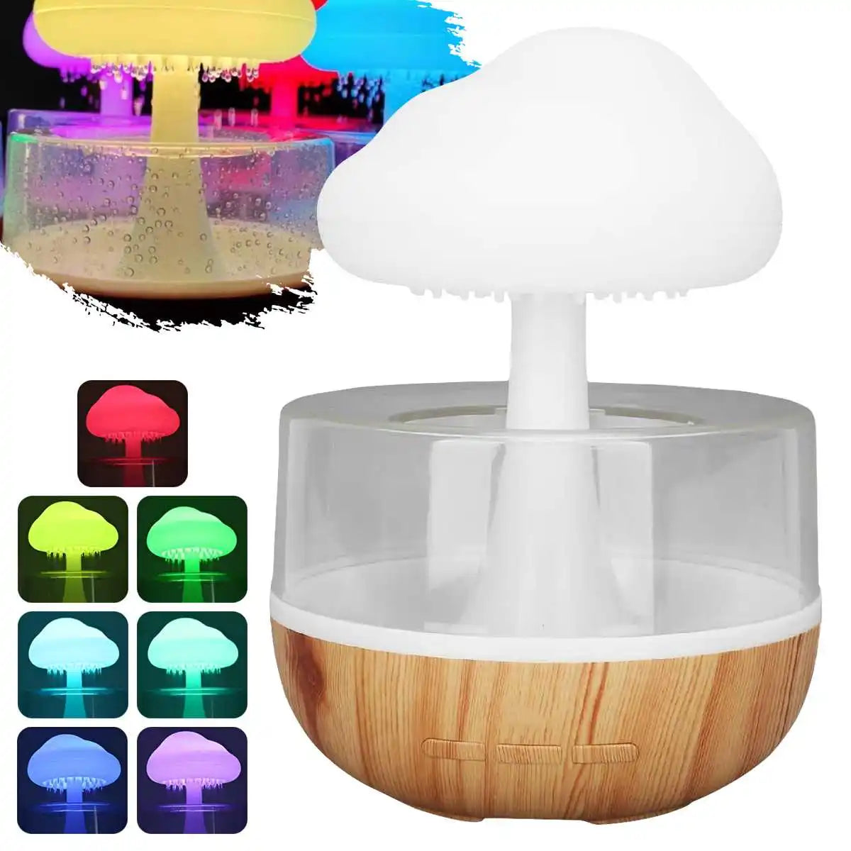 Rain Cloud Humidifier – Relaxing Raindrop Night Light