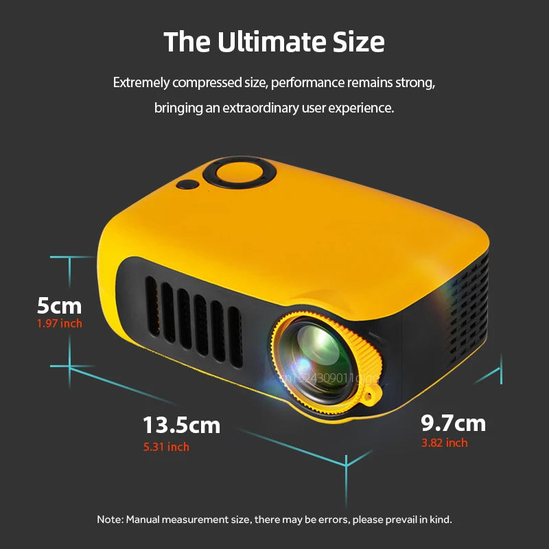 Mini Portable Projector – HD Home Cinema for Movies & Gaming
