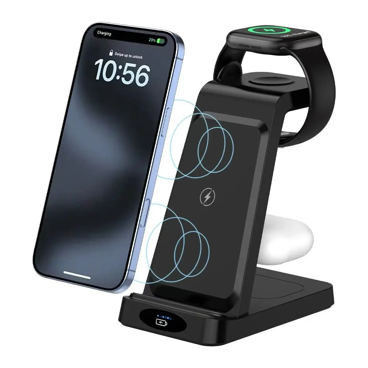 3-in-1 Fast Wireless Charging Station for iPhone, Apple Watch & AirPods