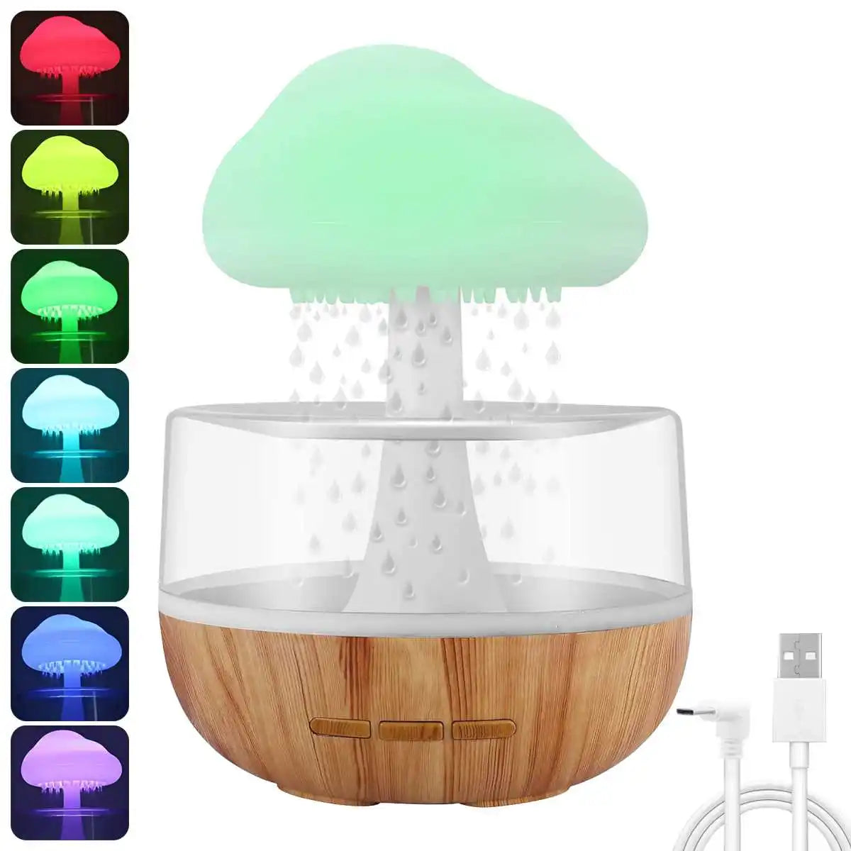 Rain Cloud Humidifier – Relaxing Raindrop Night Light