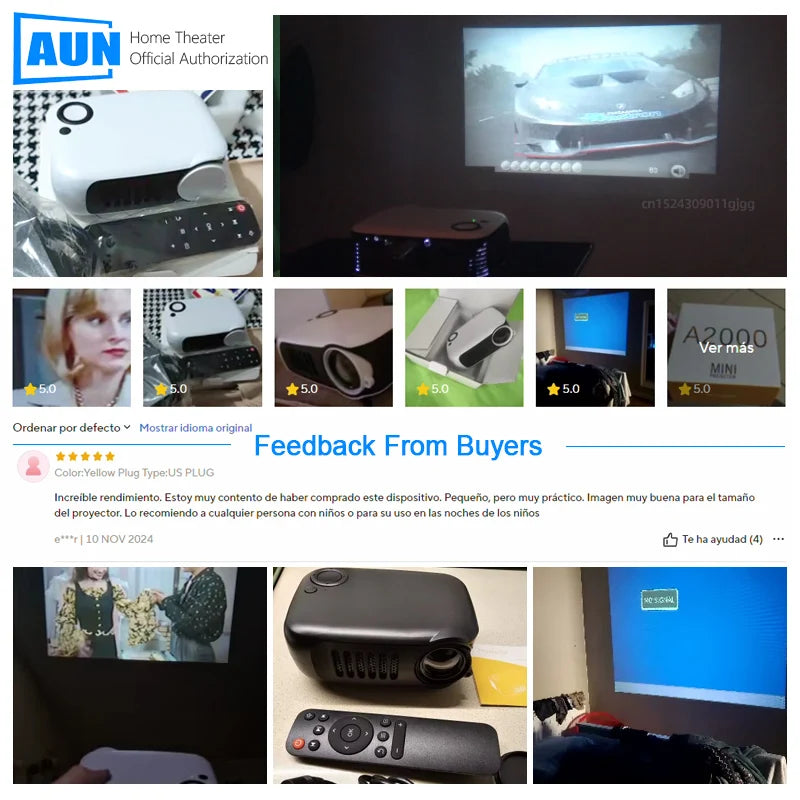 Mini Portable Projector – HD Home Cinema for Movies & Gaming